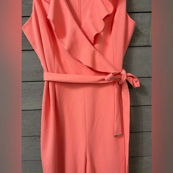 SWEET NWT Tommy Hilfiger Sleeveless Ruffled Jumpsuit Sz 14 - Picture 4 of 8